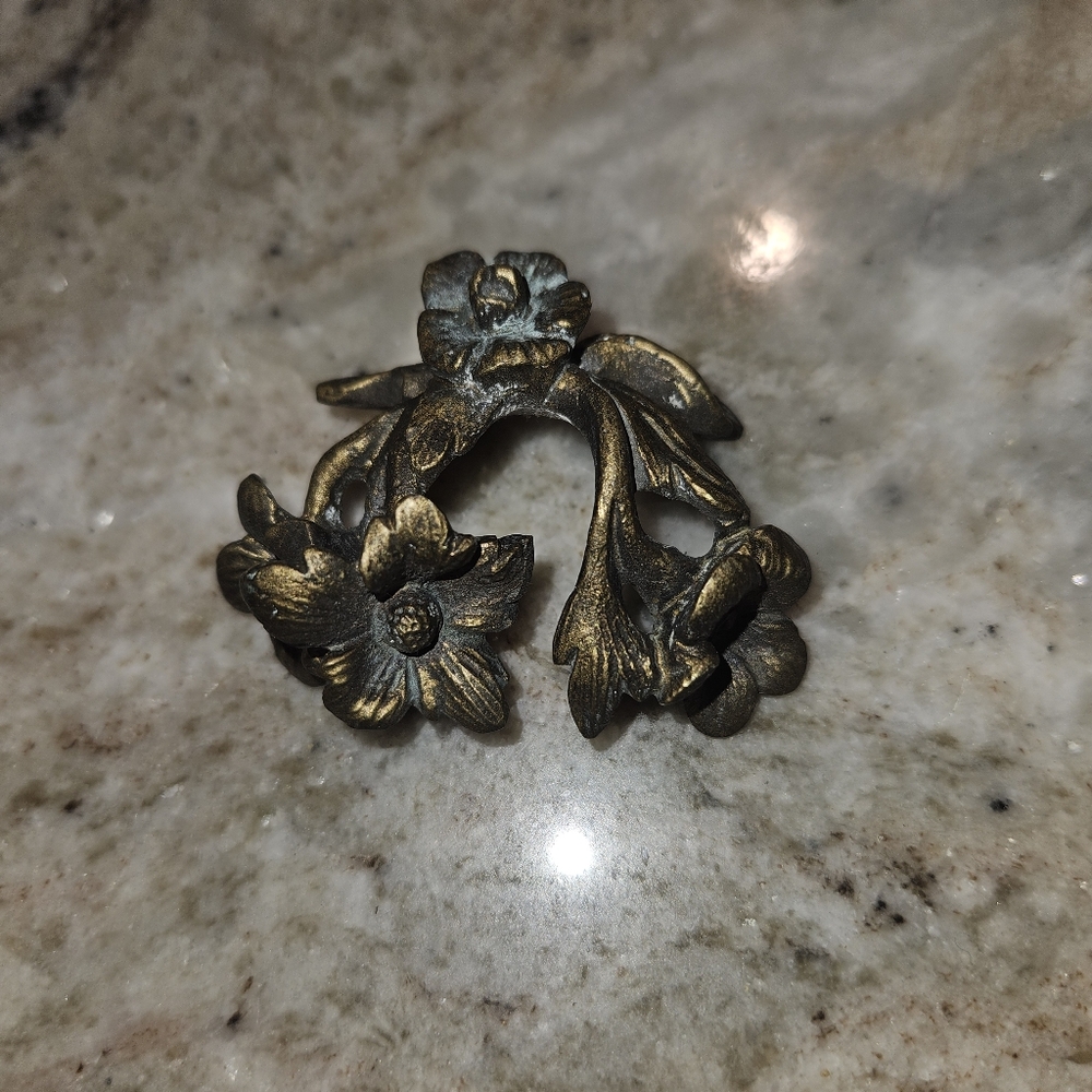 Floral Bronze Decorative Accent